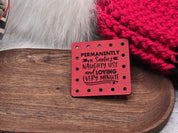 Permanently on Santa's Naughty List faux leather patches — photo 12