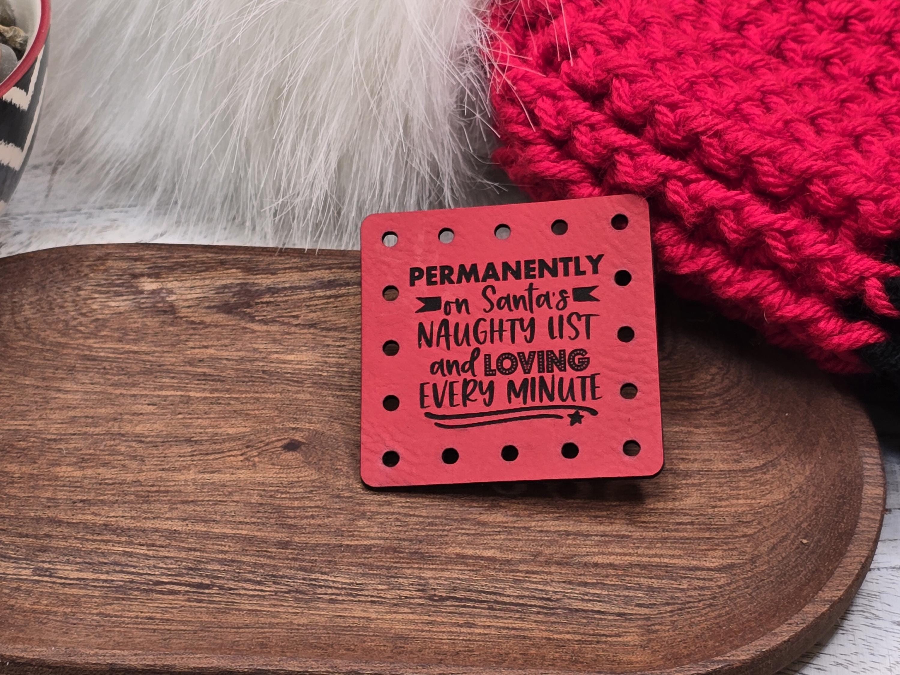 Permanently on Santa's Naughty List faux leather patches — photo 12