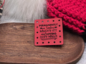 Permanently on Santa's Naughty List faux leather patches — photo 13