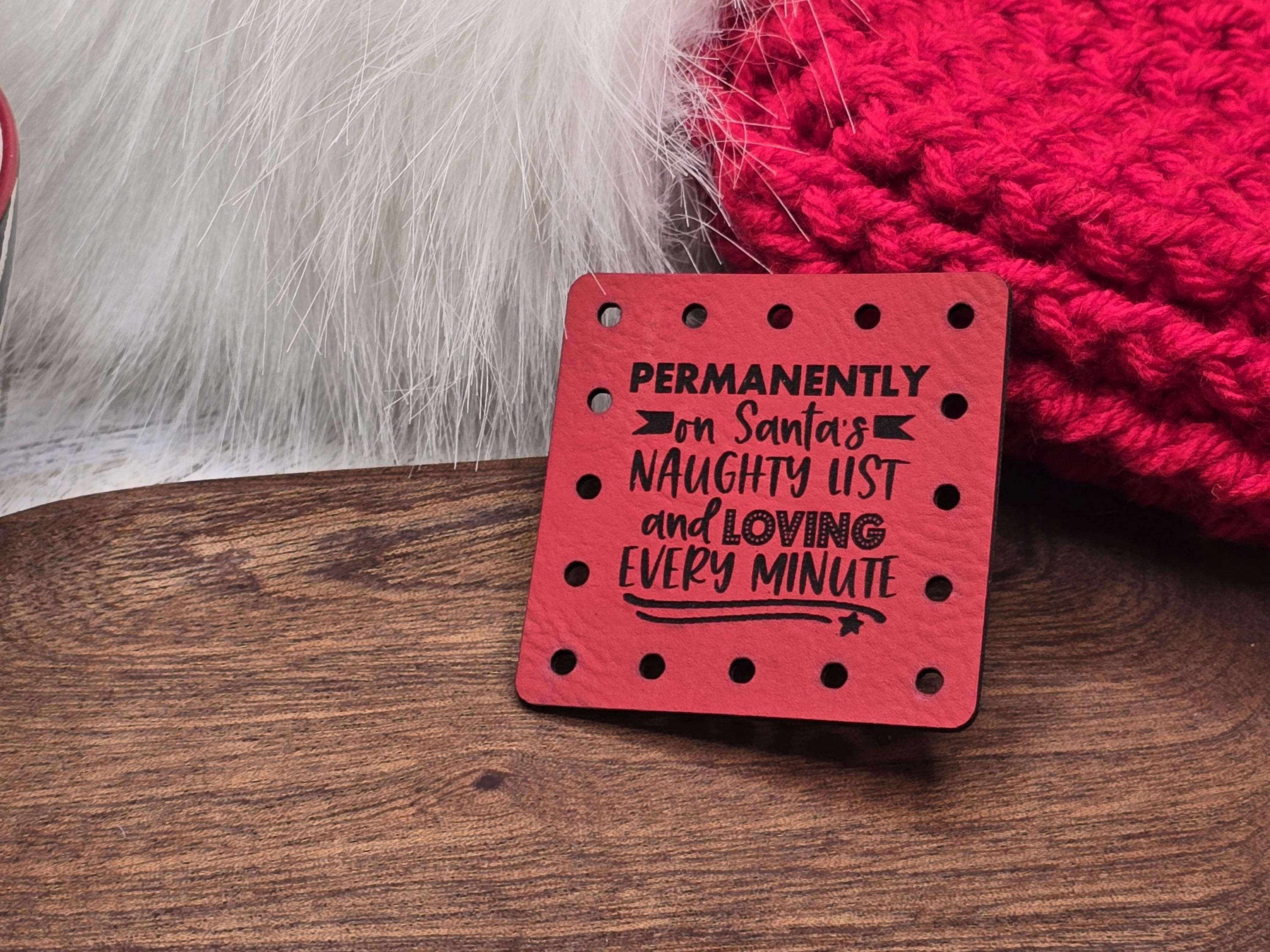 Permanently on Santa's Naughty List faux leather patches — photo 14