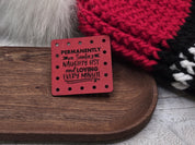 Permanently on Santa's Naughty List faux leather patches — photo 5