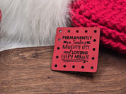 Permanently on Santa's Naughty List faux leather patches — photo 6