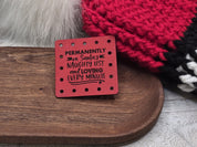 Permanently on Santa's Naughty List faux leather patches — photo 7