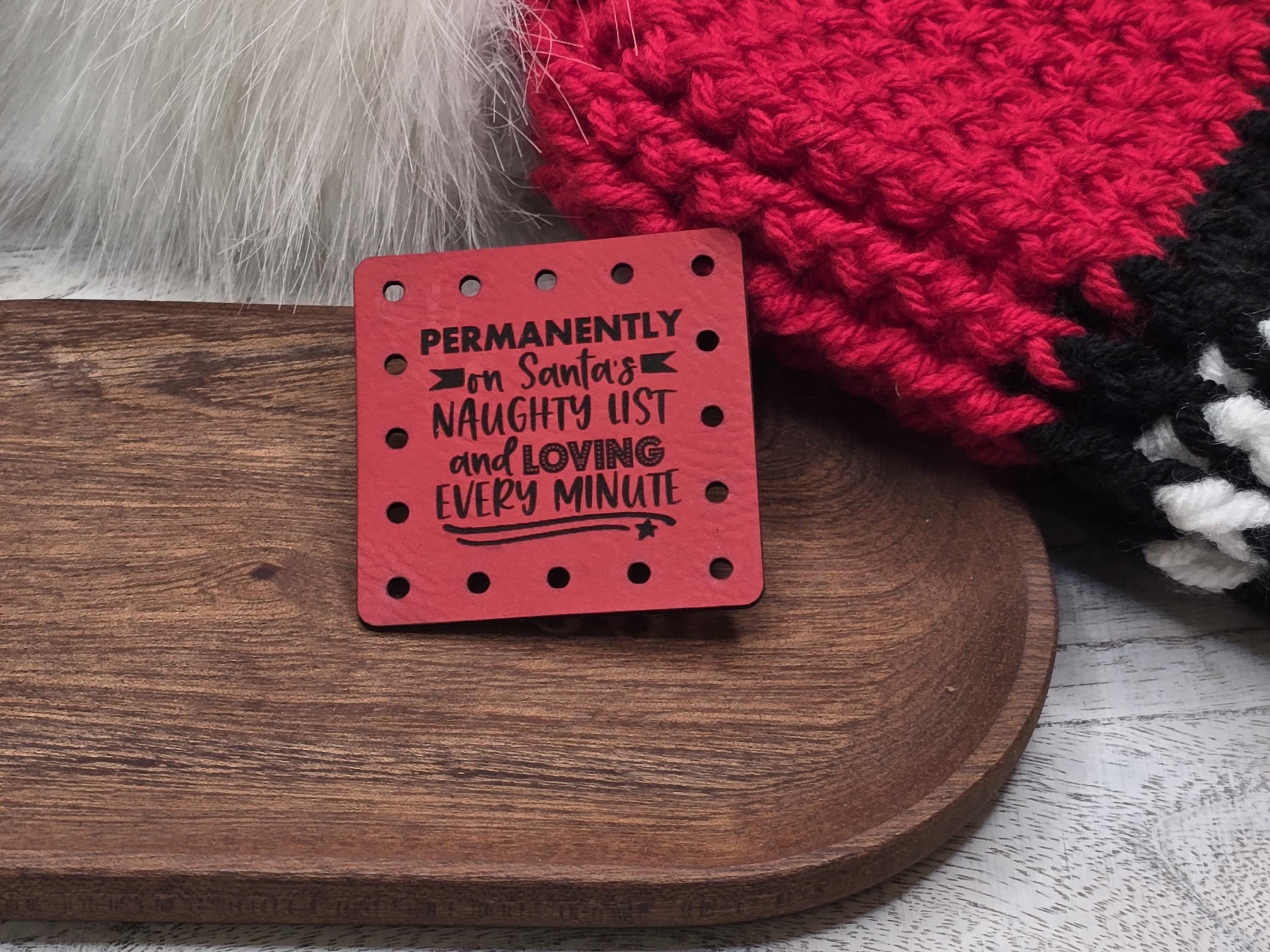 Permanently on Santa's Naughty List faux leather patches — photo 7