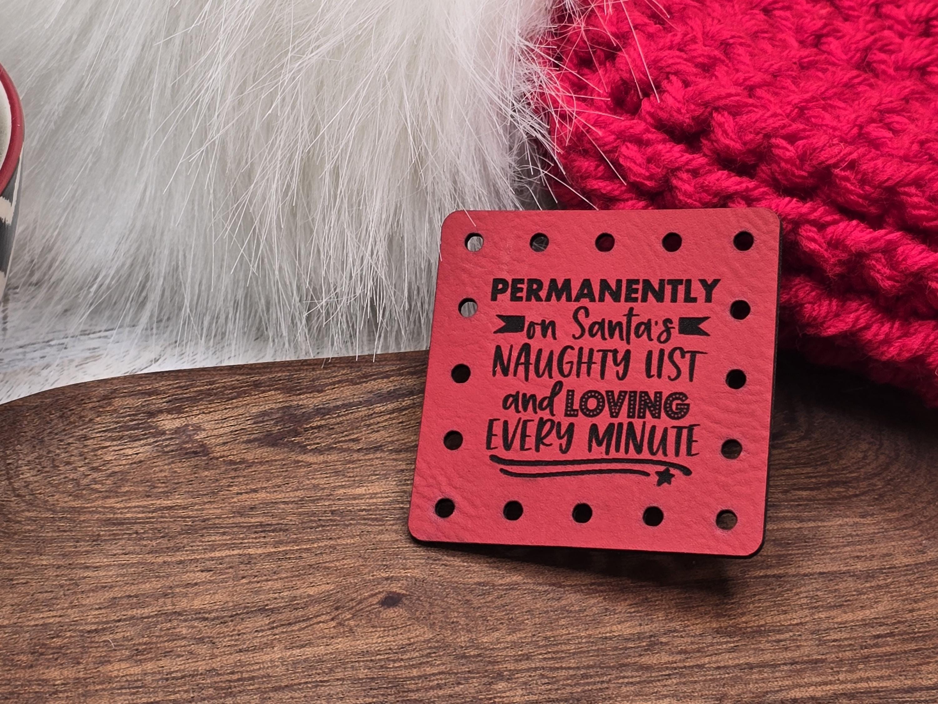Permanently on Santa's Naughty List faux leather patches — photo 8