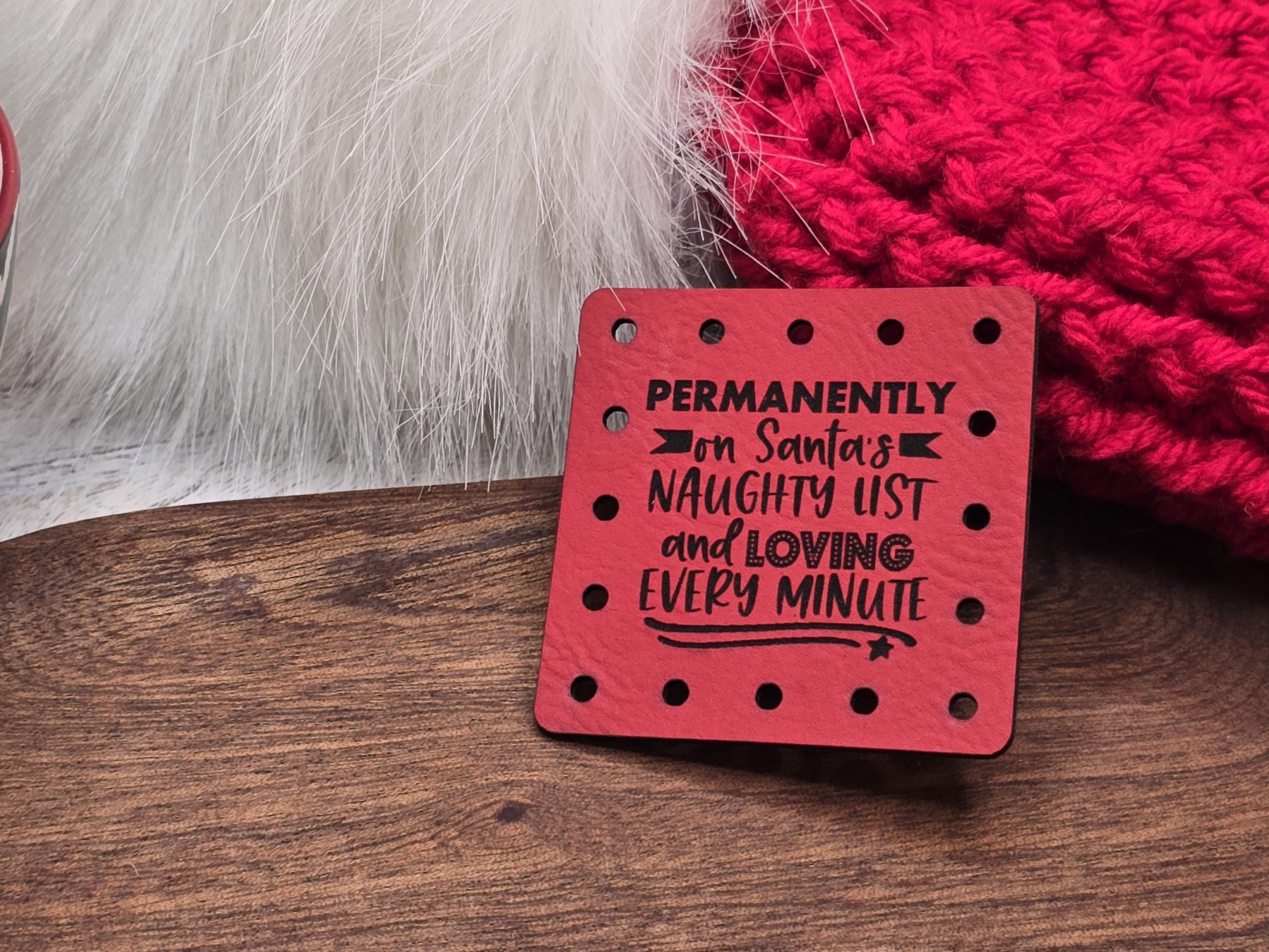 Permanently on Santa's Naughty List faux leather patches — photo 9