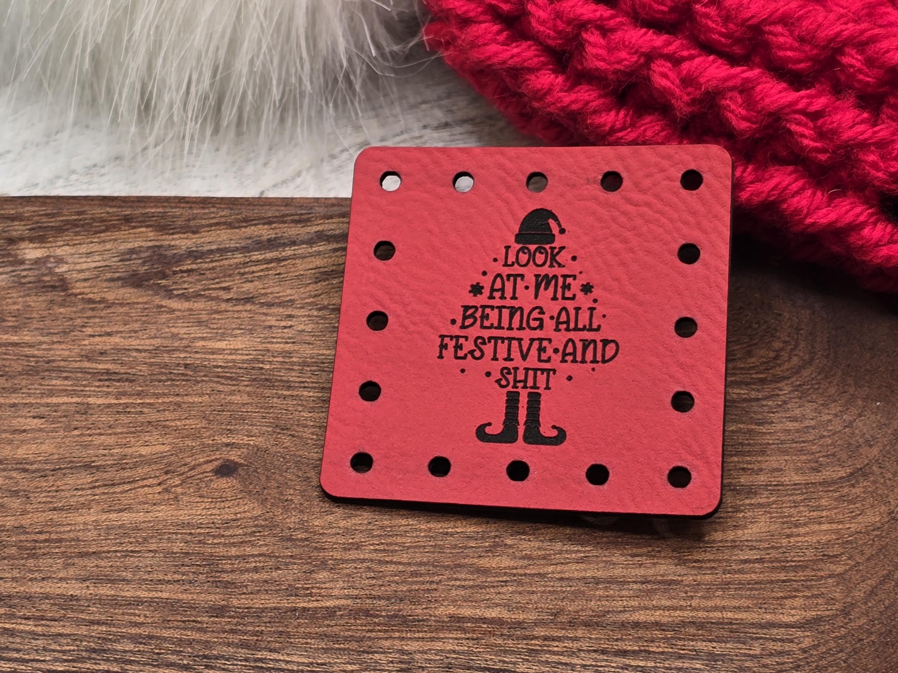 Look at Me Being All Festive and Shit faux leather patches — photo 1