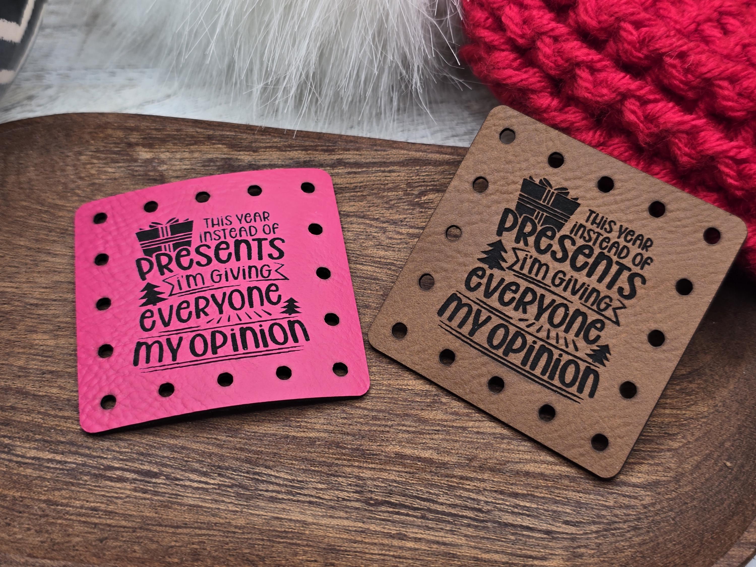 Instead of Presents I'm Giving Everyone My Opinion faux leather patches — photo 1