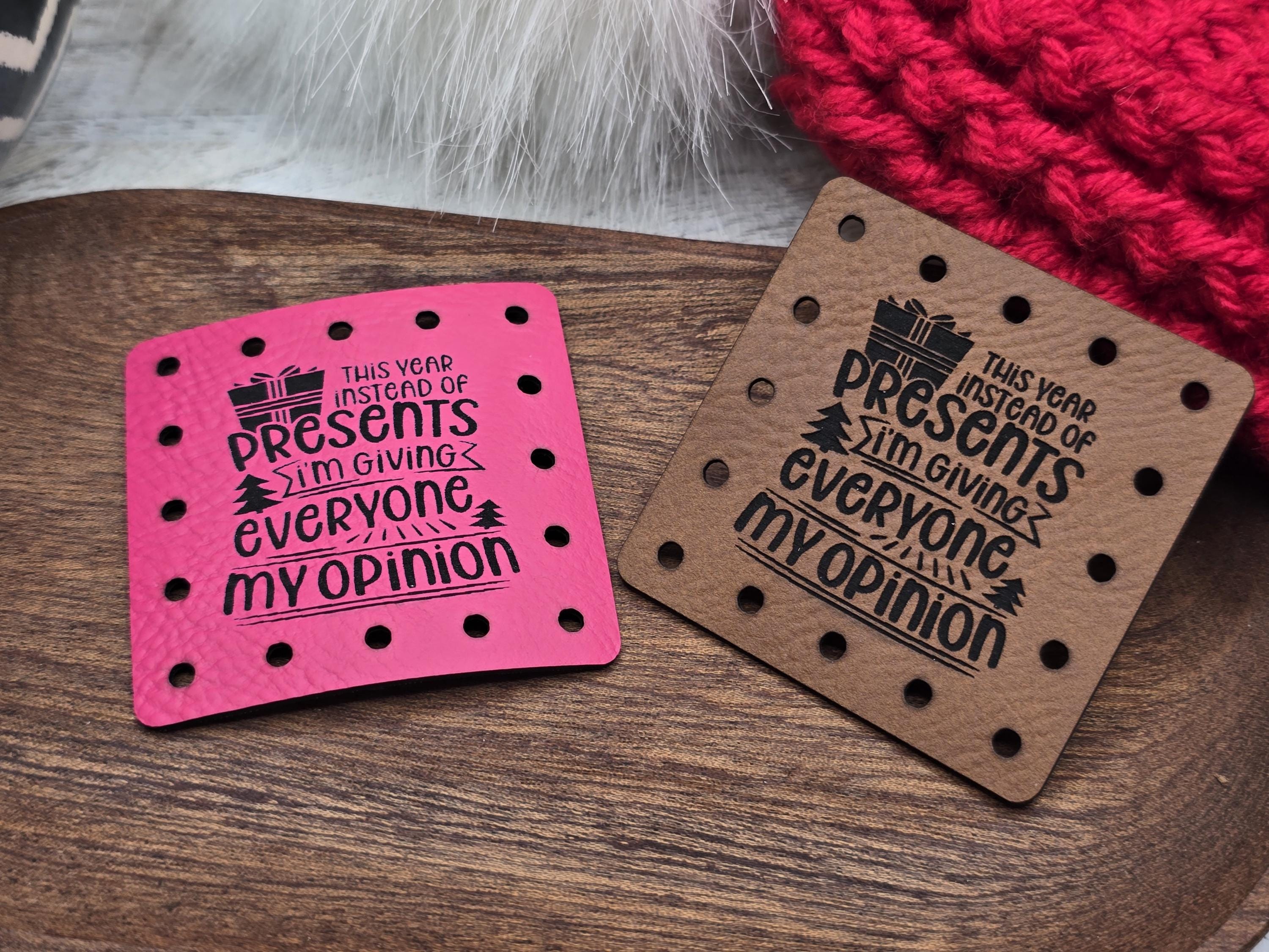 Instead of Presents I'm Giving Everyone My Opinion faux leather patches — photo 11