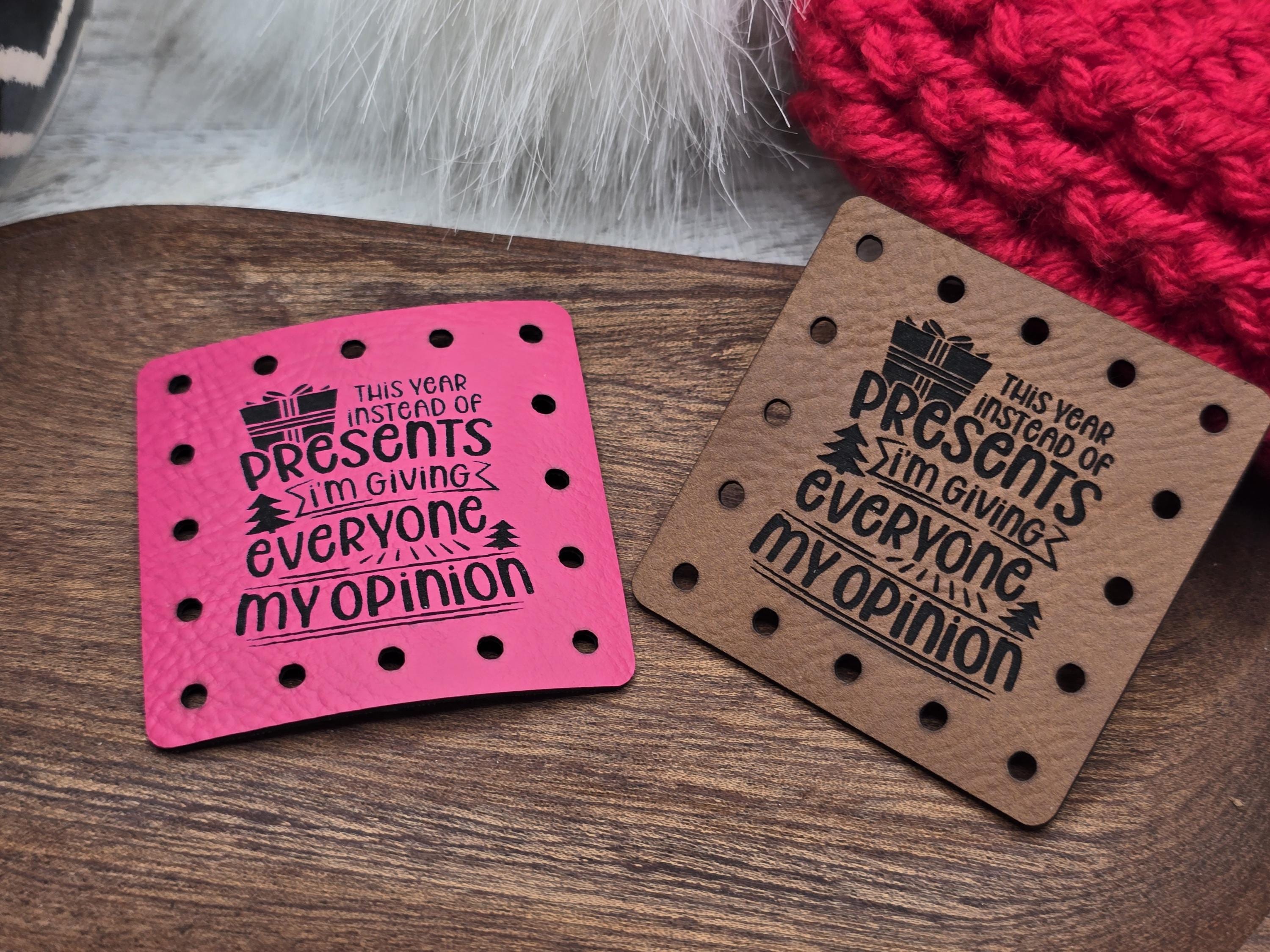 Instead of Presents I'm Giving Everyone My Opinion faux leather patches — photo 3