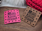 Instead of Presents I'm Giving Everyone My Opinion faux leather patches — photo 4