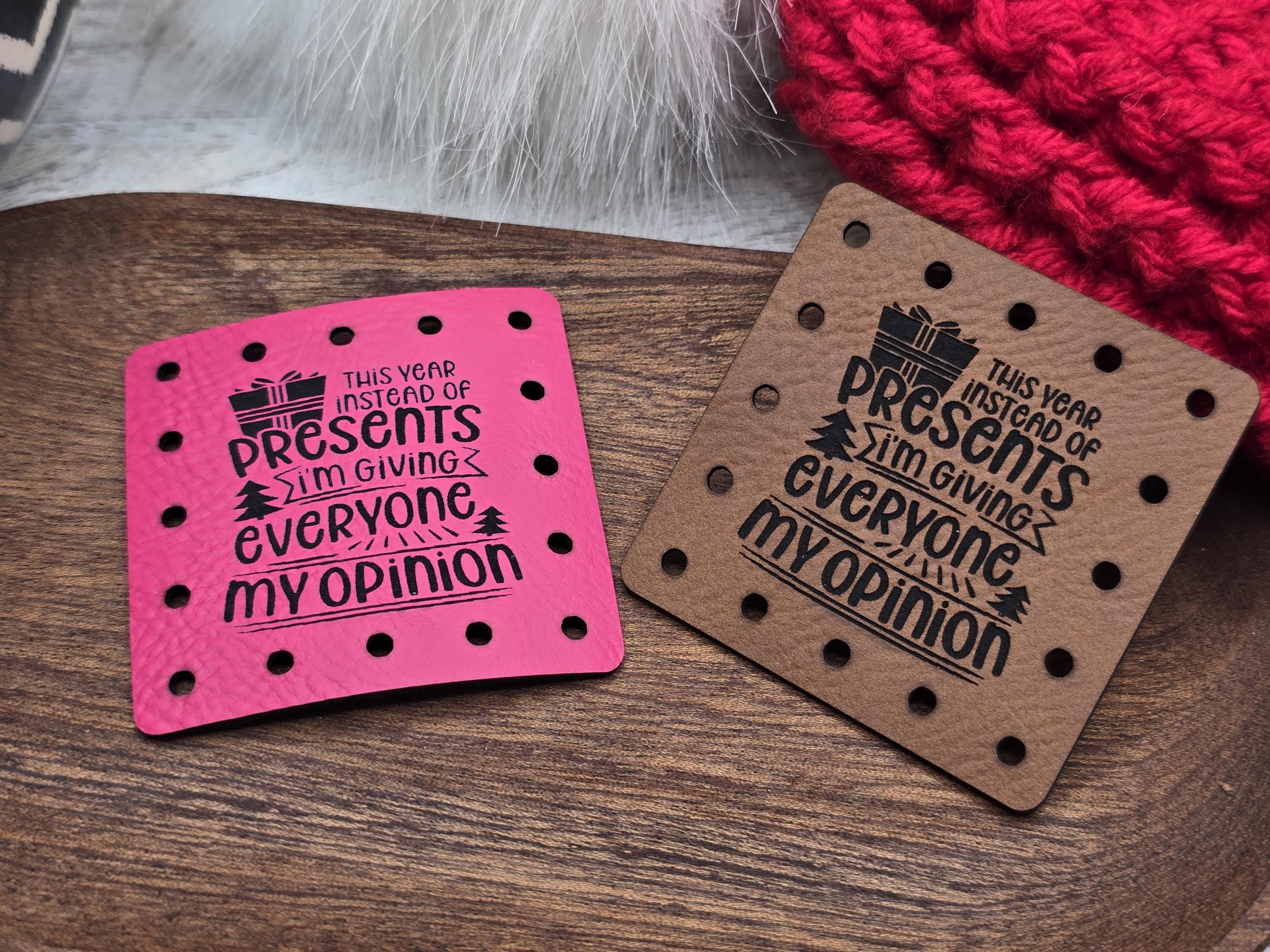 Instead of Presents I'm Giving Everyone My Opinion faux leather patches — photo 4