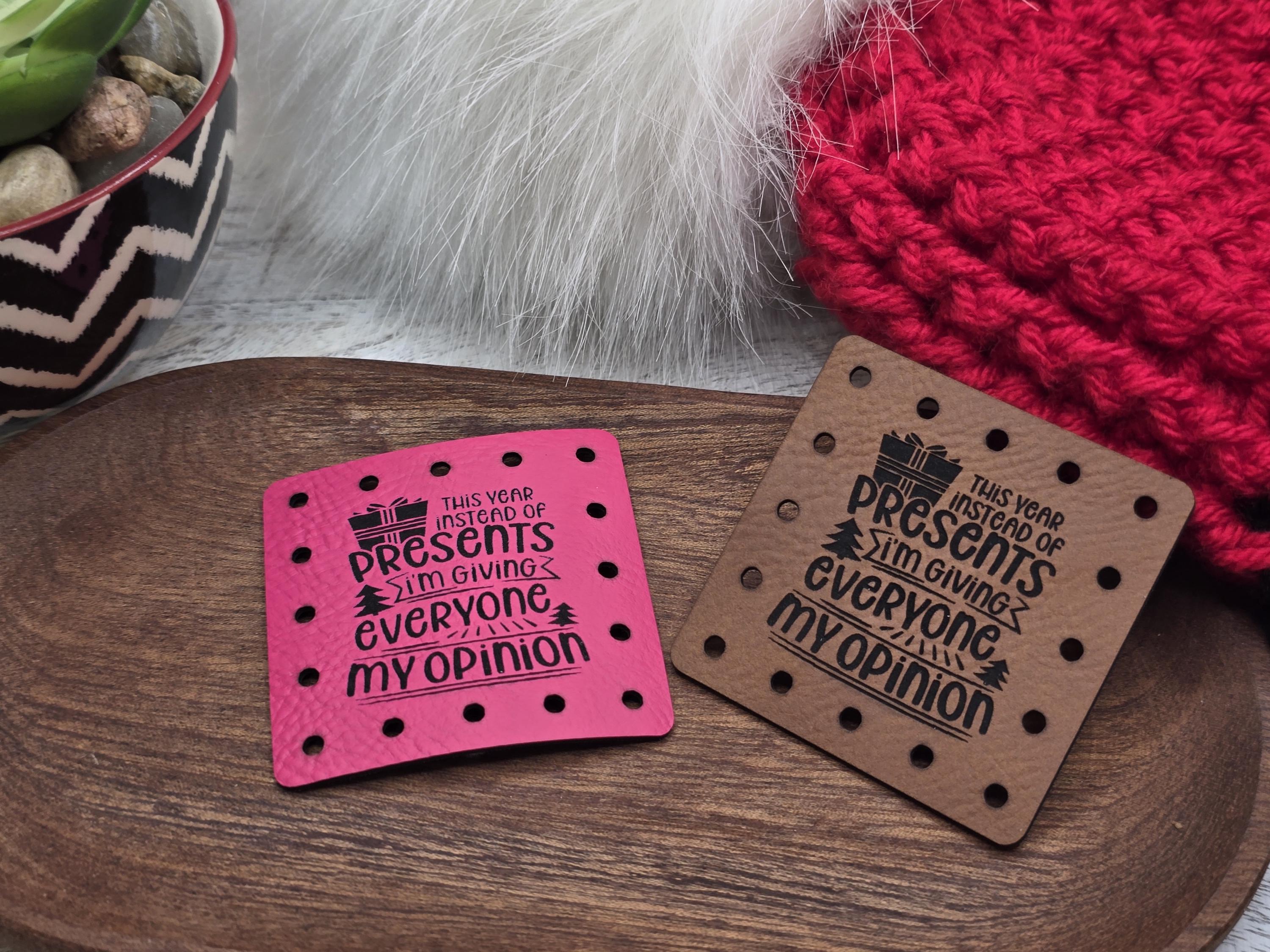 Instead of Presents I'm Giving Everyone My Opinion faux leather patches — photo 6