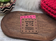 Warning Meltdown in Progress faux leather patches — photo 4