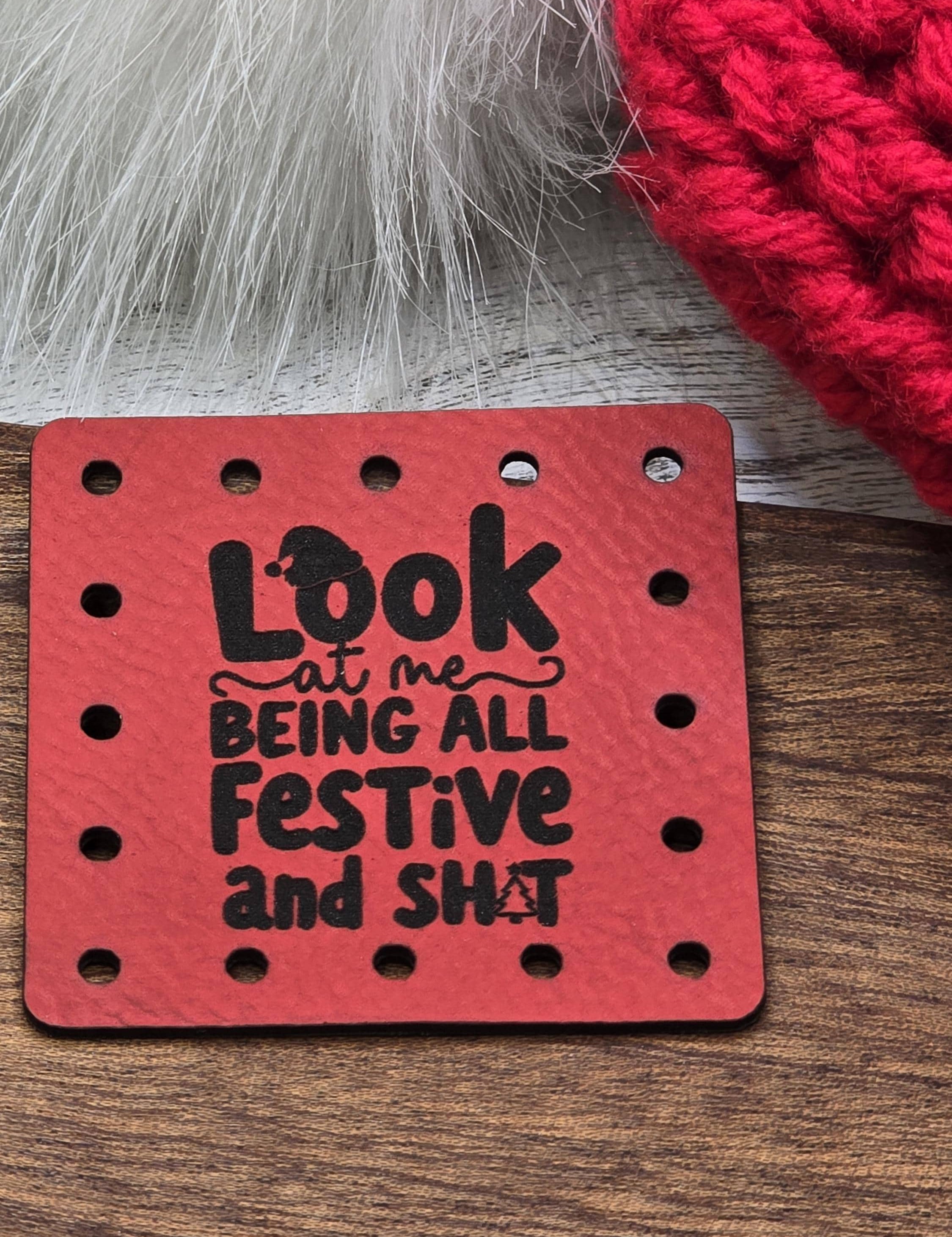 Look at Me Being All Festive and Sh*t faux leather patches — photo 1