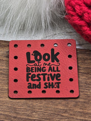 Look at Me Being All Festive and Sh*t faux leather patches — photo 10