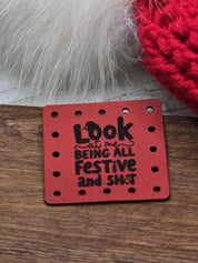 Look at Me Being All Festive and Sh*t faux leather patches — photo 2