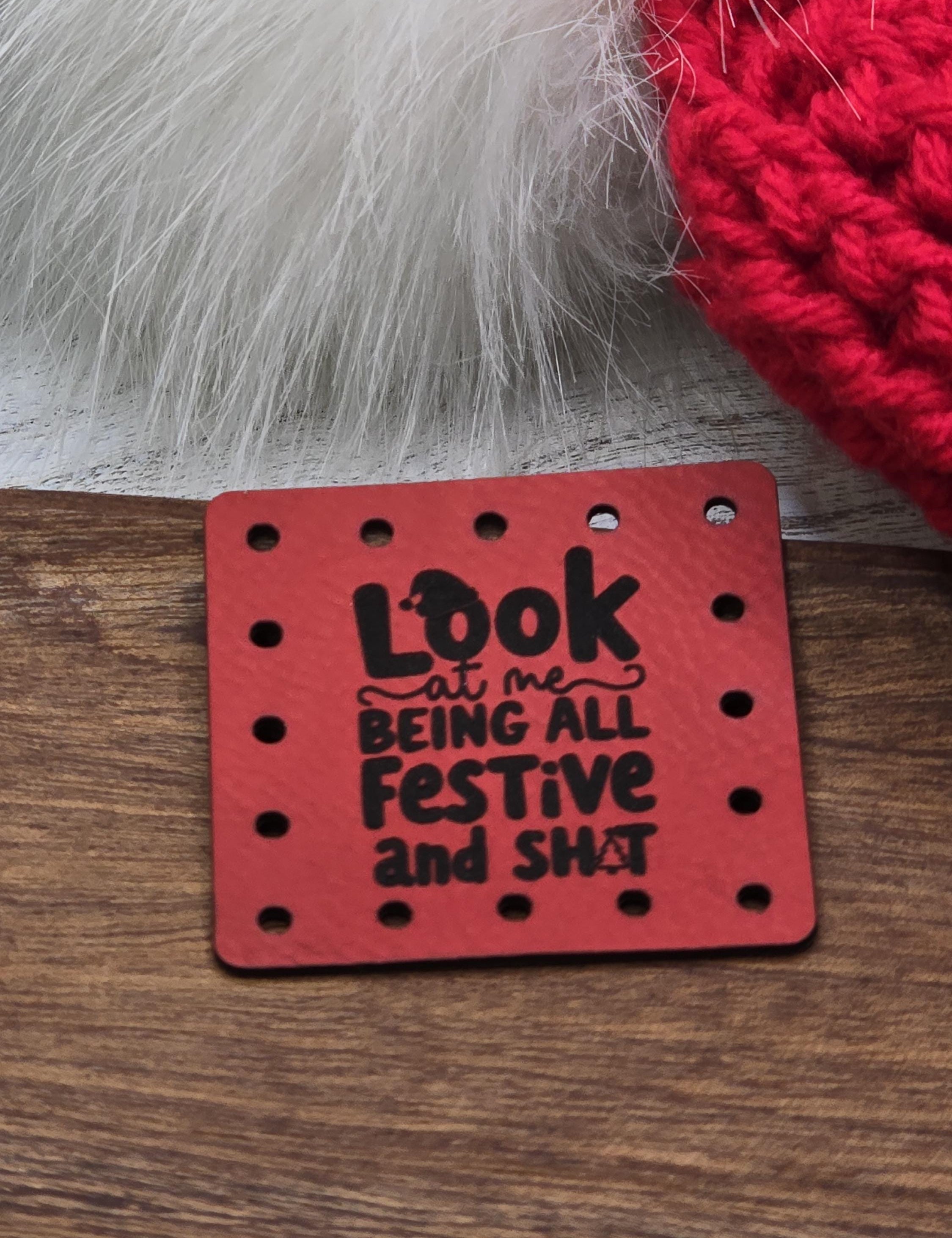 Look at Me Being All Festive and Sh*t faux leather patches — photo 2