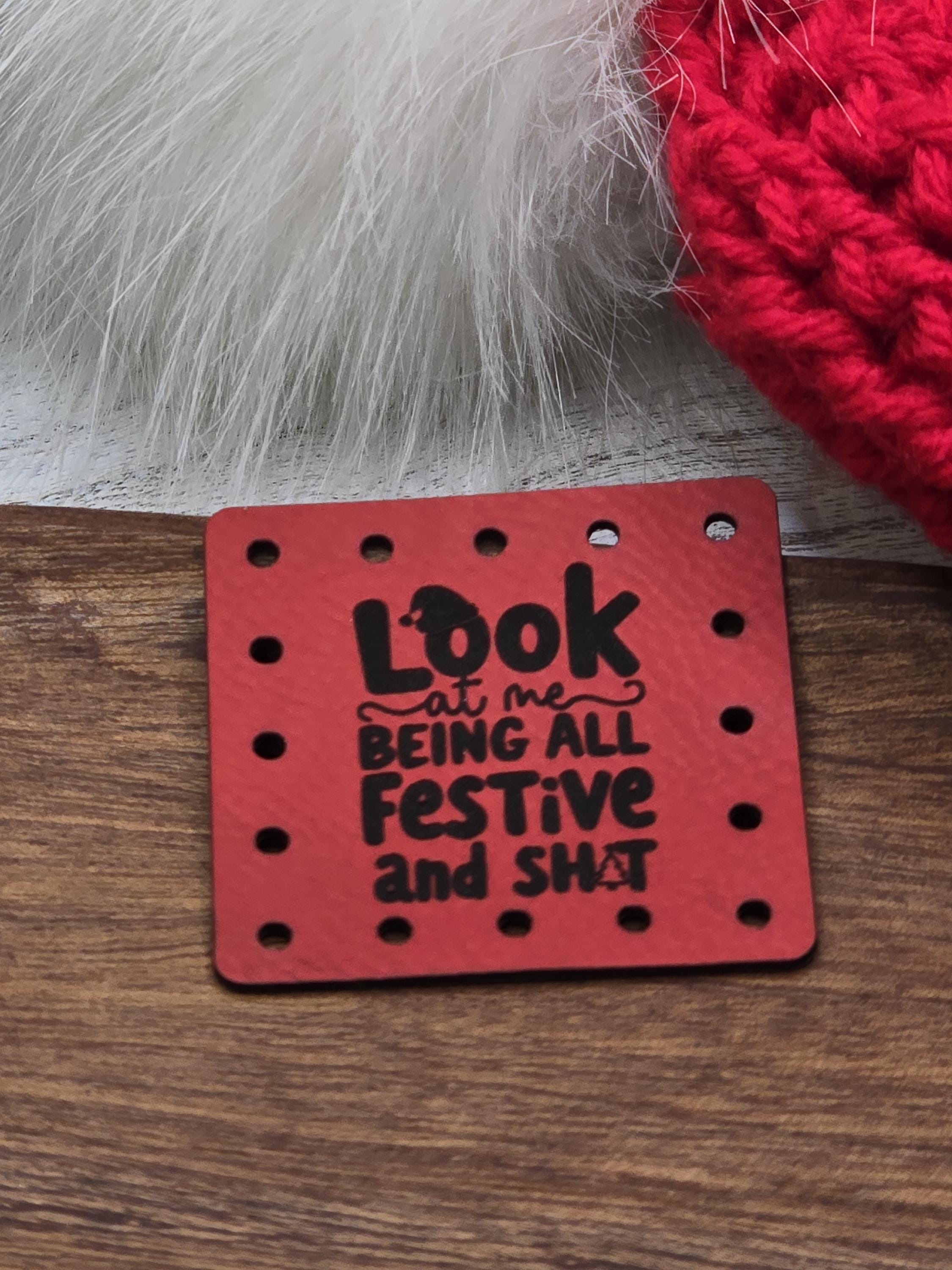 Look at Me Being All Festive and Sh*t faux leather patches — photo 2