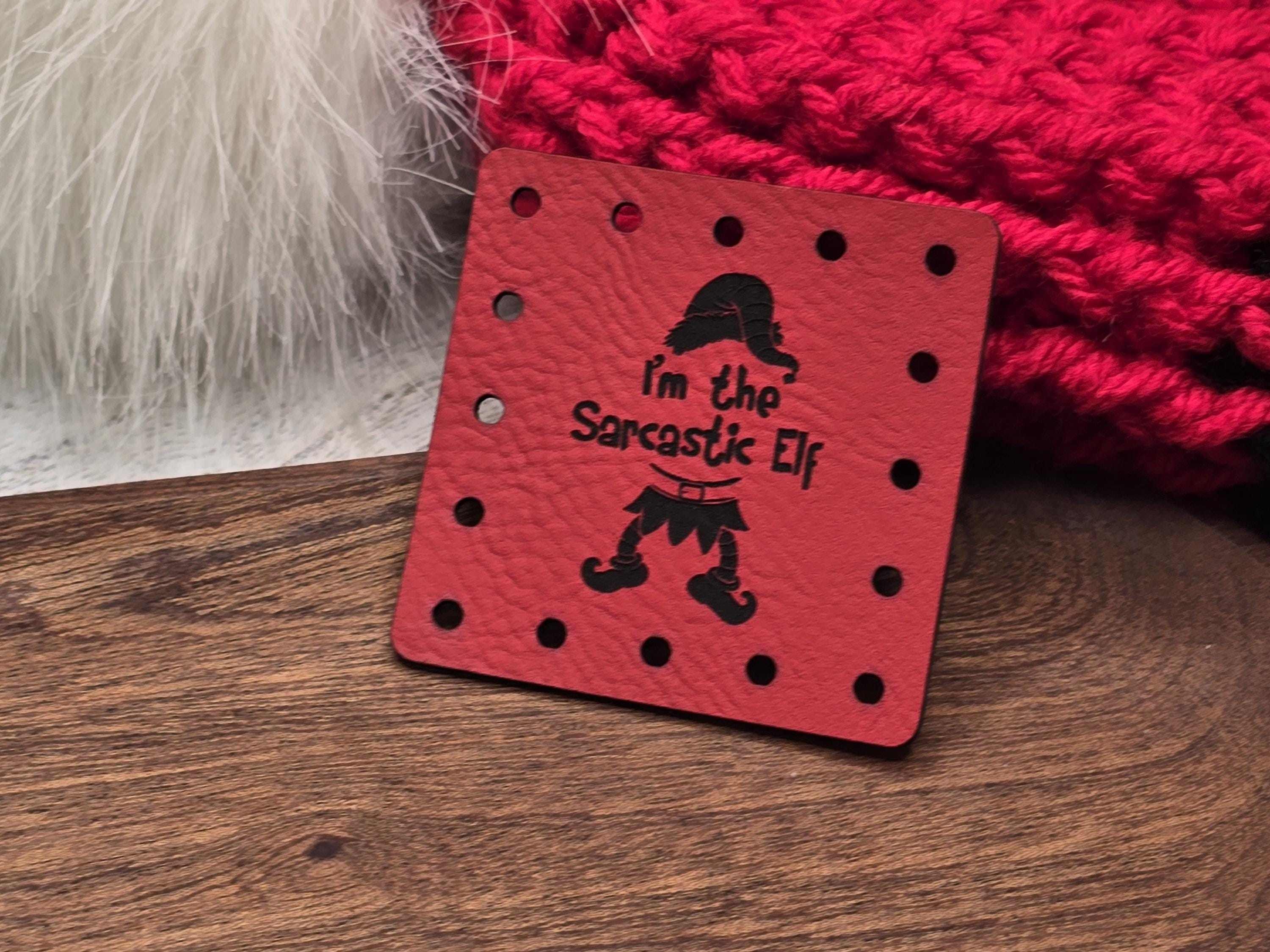 I'm the Sarcastic Elf faux leather patches — photo 7