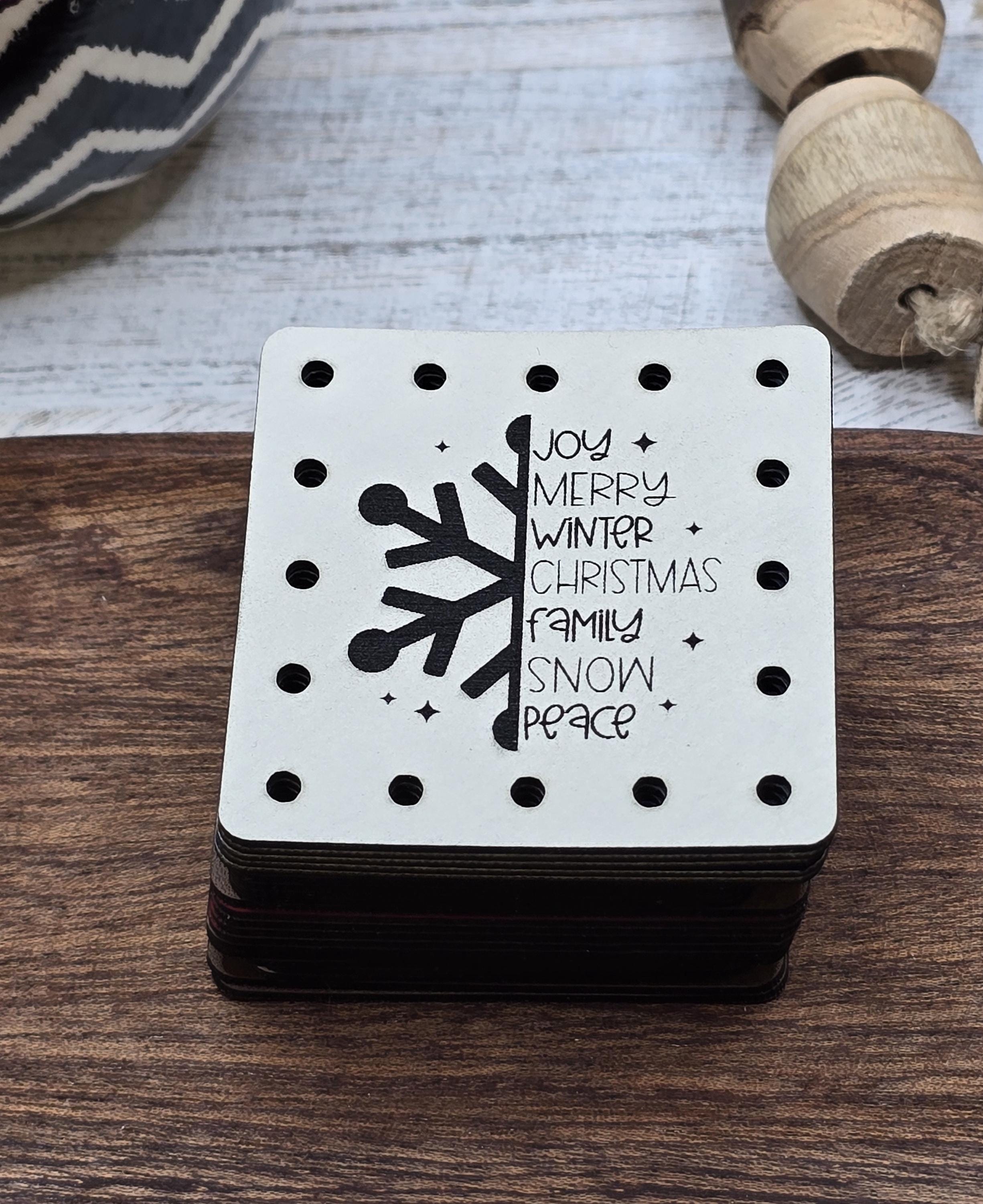 Snowflake Word Art faux leather patches — photo 10