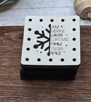 Snowflake Word Art faux leather patches — photo 2