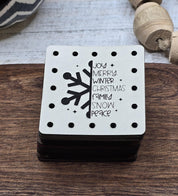 Snowflake Word Art faux leather patches — photo 3