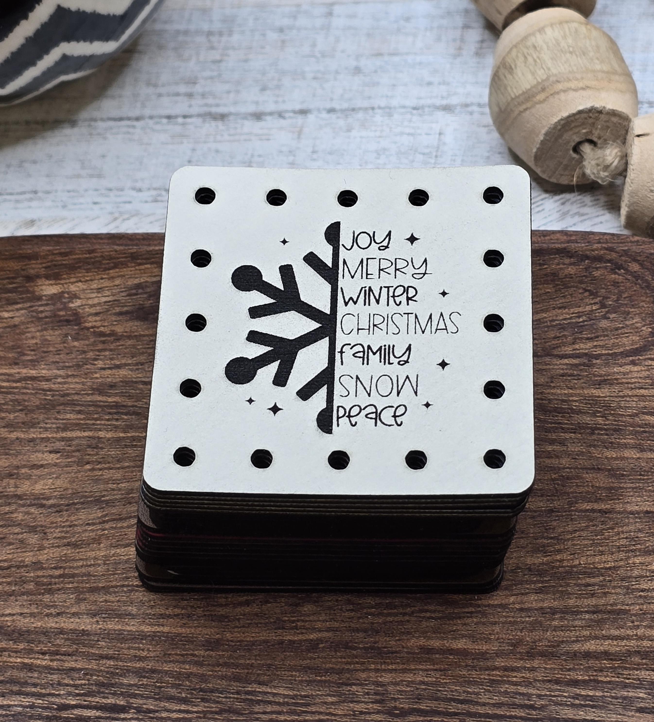 Snowflake Word Art faux leather patches — photo 3