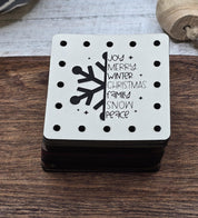 Snowflake Word Art faux leather patches — photo 7