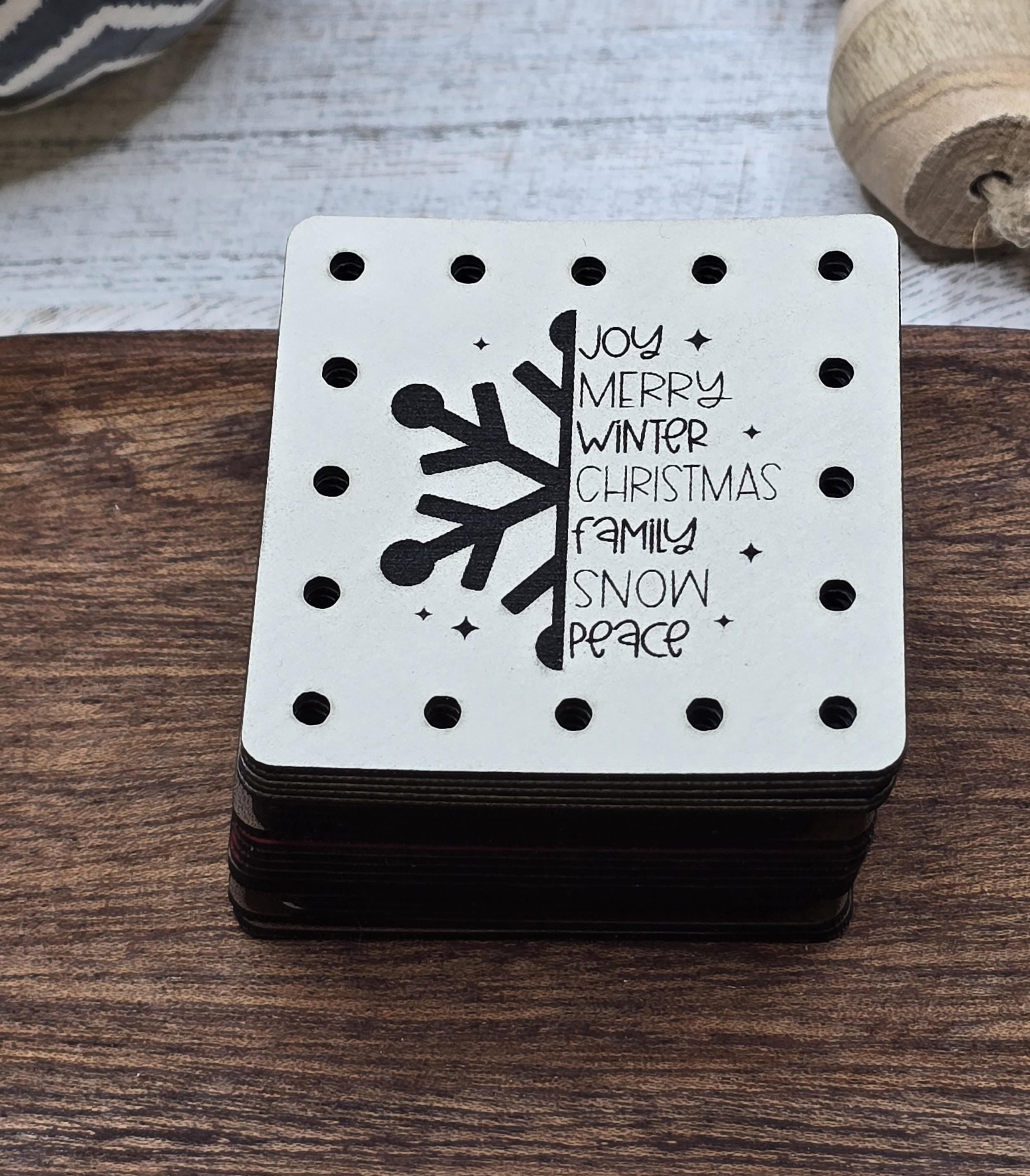 Snowflake Word Art faux leather patches — photo 8