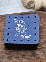 Too Cool to Melt Snowman faux leather patches — photo 1