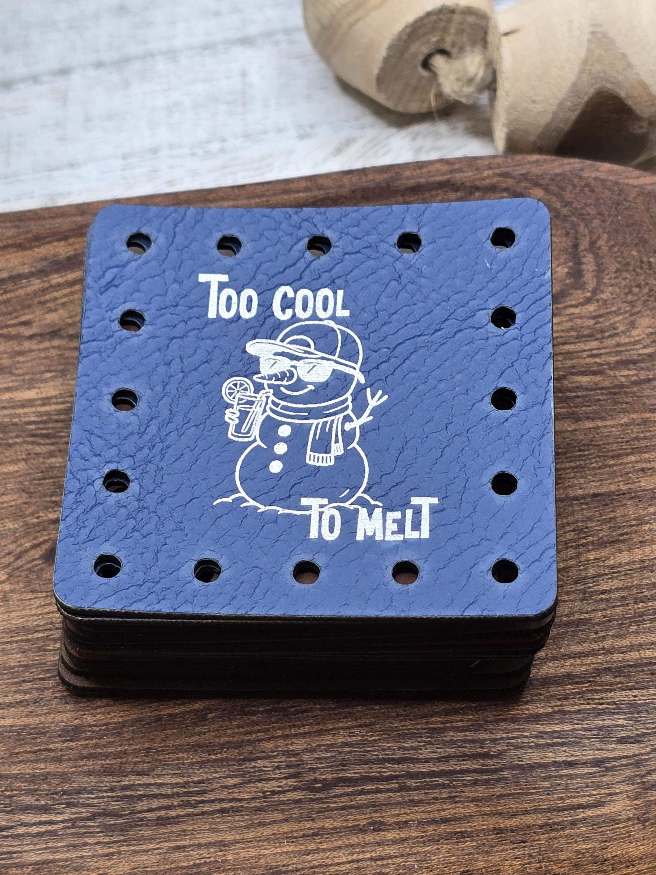 Too Cool to Melt Snowman faux leather patches — photo 1