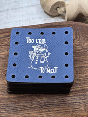 Too Cool to Melt Snowman faux leather patches — photo 4