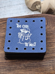 Too Cool to Melt Snowman faux leather patches — photo 6
