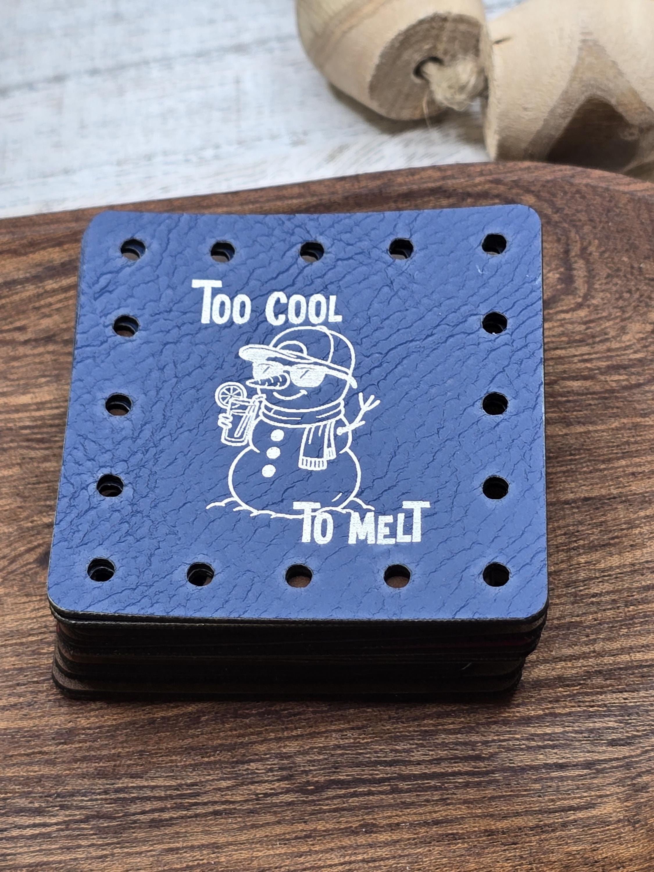 Too Cool to Melt Snowman faux leather patches — photo 6