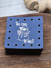 Too Cool to Melt Snowman faux leather patches — photo 7