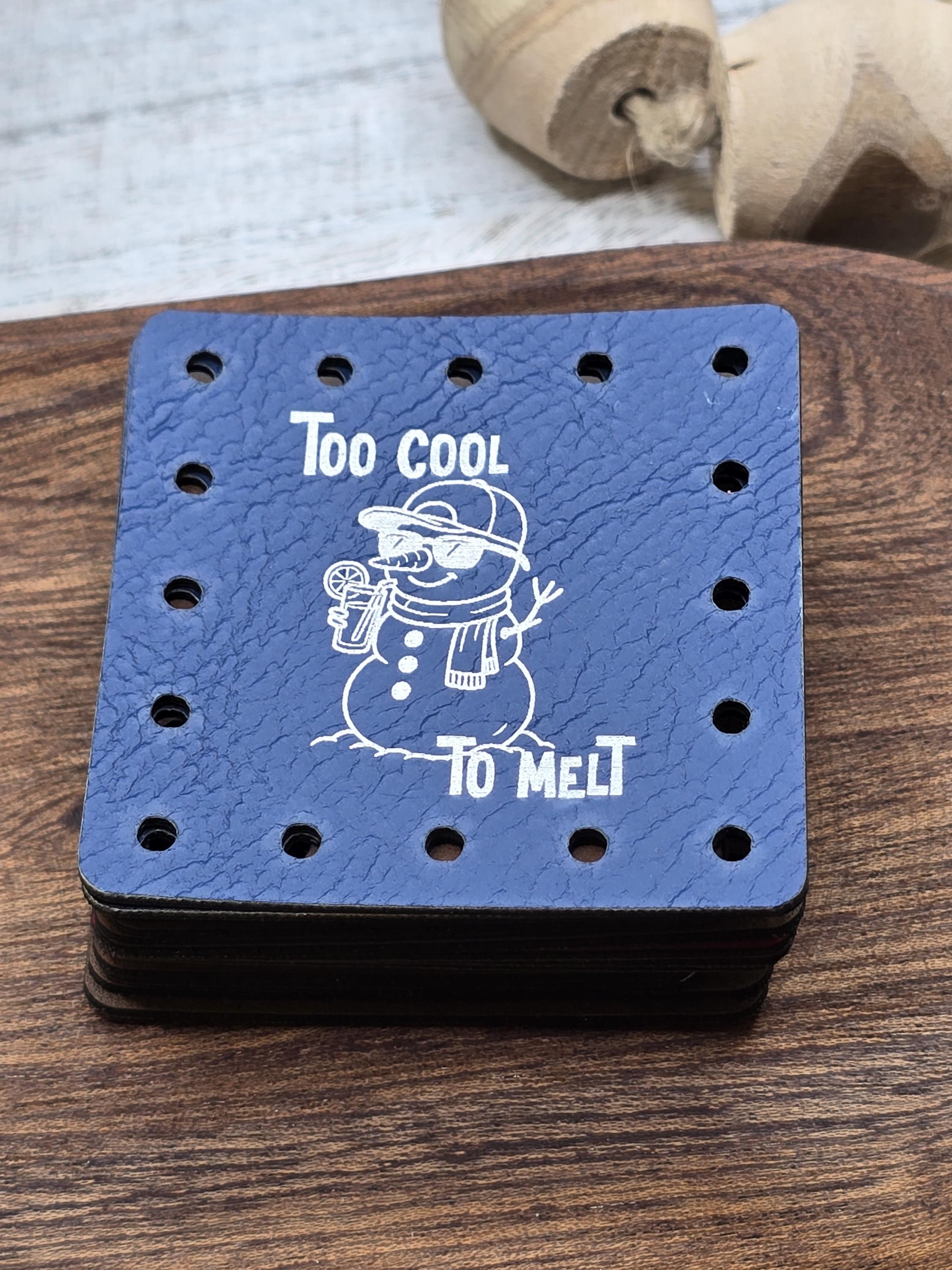 Too Cool to Melt Snowman faux leather patches — photo 7