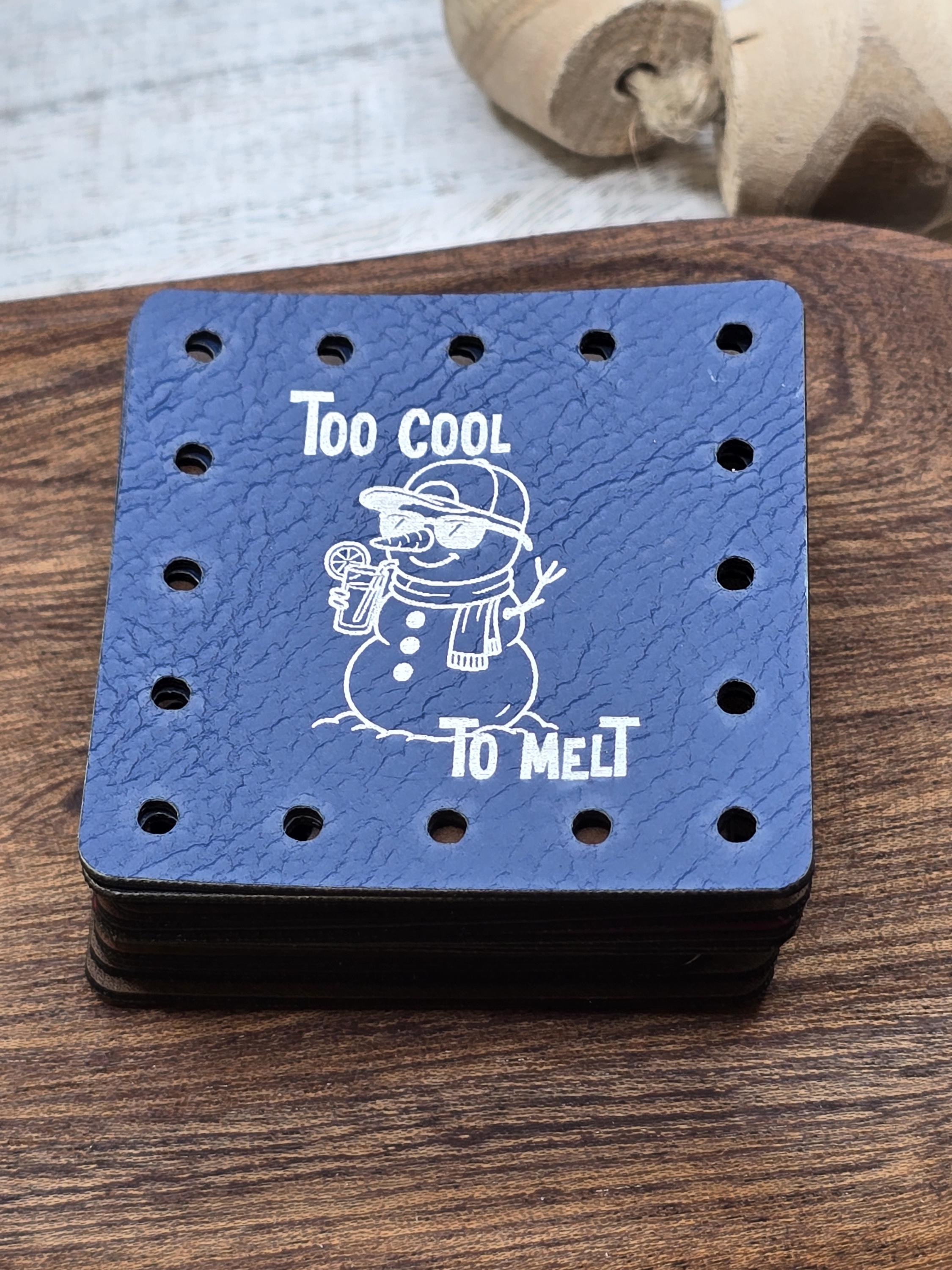 Too Cool to Melt Snowman faux leather patches — photo 8
