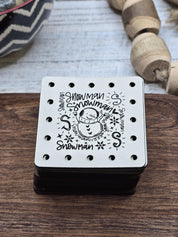 Snowman Word Art faux leather patches — photo 1