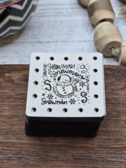 Snowman Word Art faux leather patches — photo 2