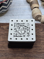 Snowman Word Art faux leather patches — photo 4
