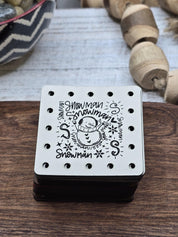 Snowman Word Art faux leather patches — photo 8