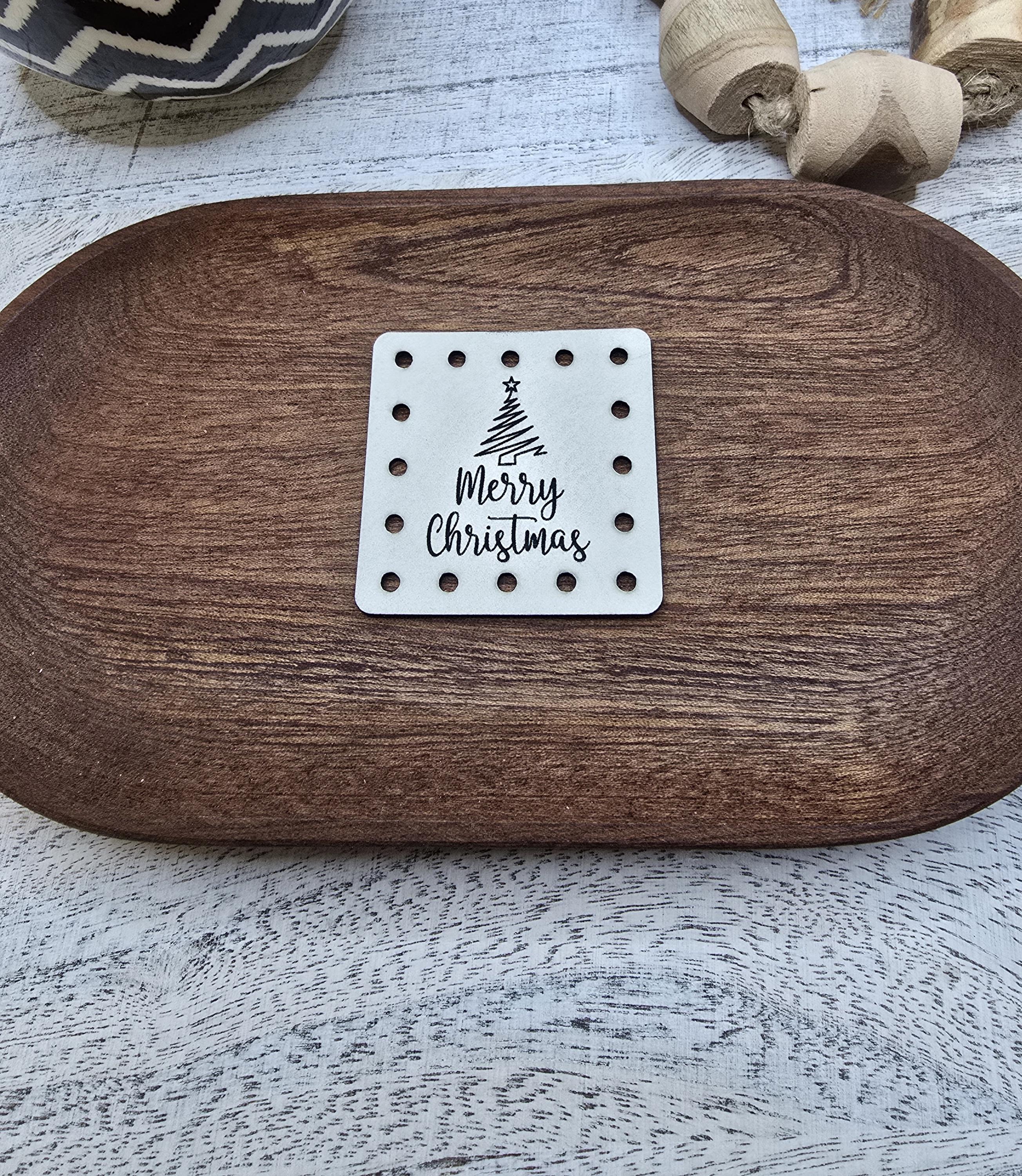Merry Christmas faux leather patches — photo 6