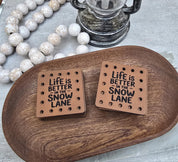 Life Is Better in the Snow Lane faux leather patches — photo 5