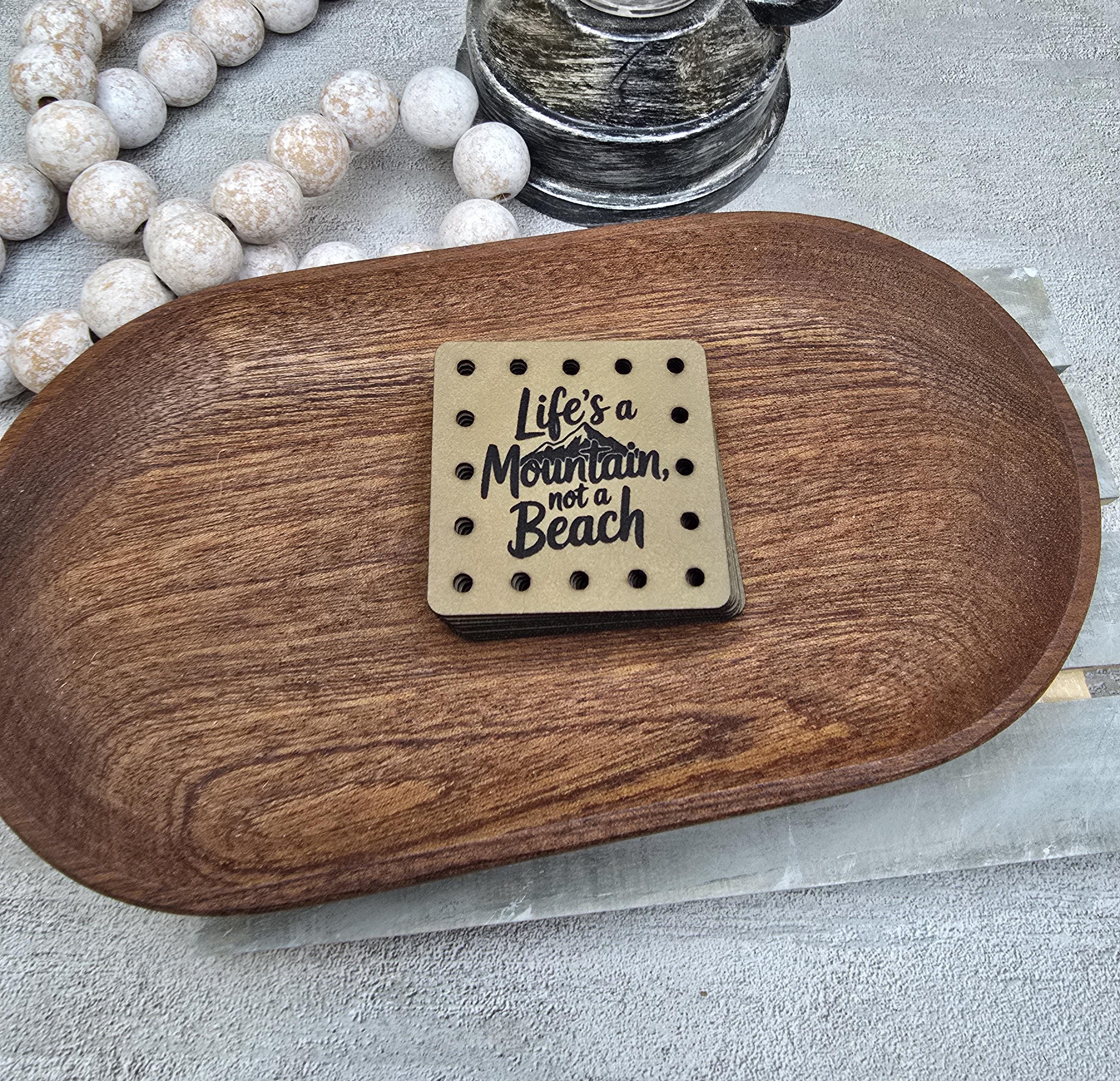 Life’s a Mountain Not a Beach faux leather patches — photo 1