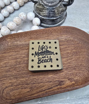Life’s a Mountain Not a Beach faux leather patches — photo 2