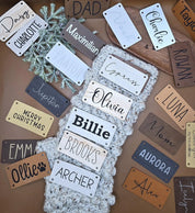 Personalized Faux Leather Name Patch – 4 × 2 in, Hardware Included