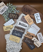 Personalized Faux Leather Name Patch – 4 × 2 in, Hardware Included