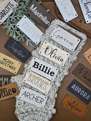 Personalized Faux Leather Name Patch – 4 × 2 in, Hardware Included