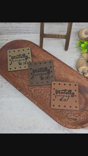 Literally Freezing Faux Leather Patches, Funny Winter Sew-On Labels for Crochet and Knit Hats — product video